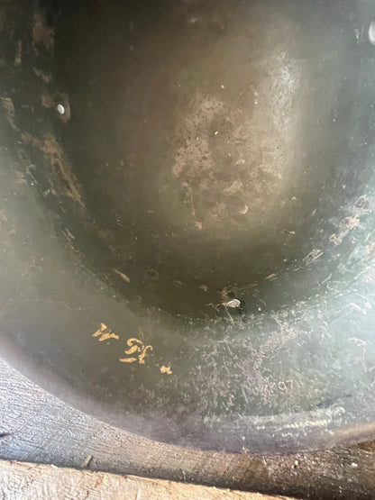 WWII German M42 Helmet Shell – Original Interior Paint & Named/Initialed