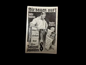 Original 1933 Election Propaganda card. 5’X3’
