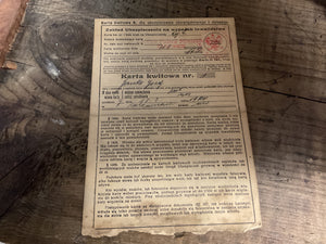 German Occupied Poland Social Insurance Card-Katowice-Eagle and Swastika Stamped