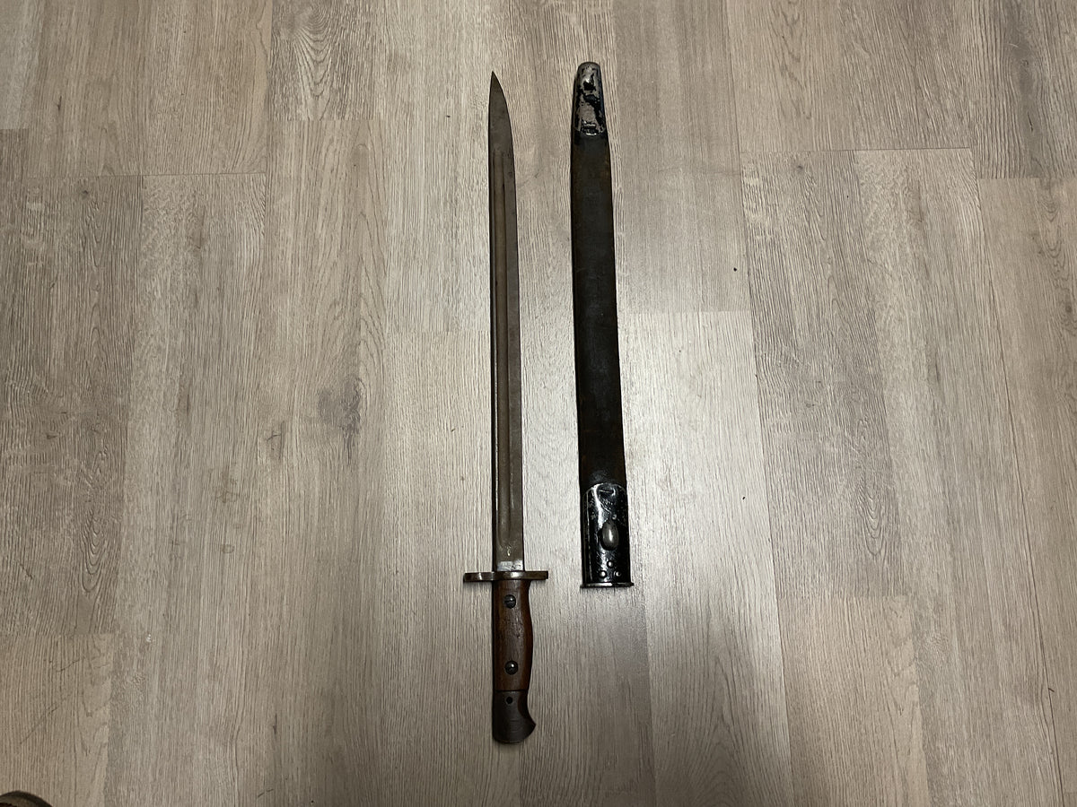 WWII British Wilkinson Sword W.S.C Pattern 1907 Lee Enfield Bayonet w/ Scabbard