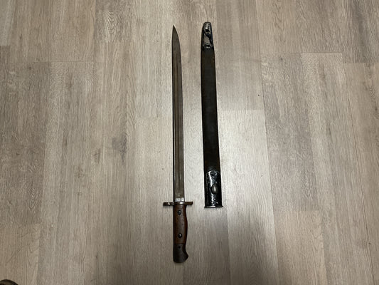 WWII British Wilkinson Sword W.S.C Pattern 1907 Lee Enfield Bayonet w/ Scabbard