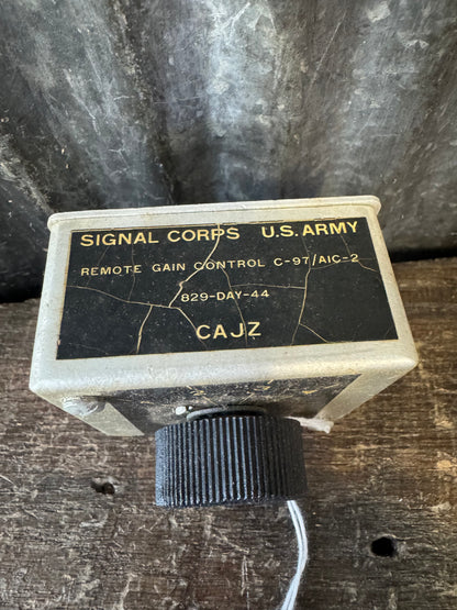 WWII U.S. Army Signal Corps C-97/AIC-2 Remote Interphone Gain Control