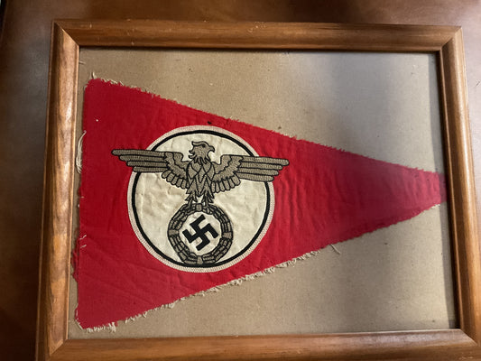 Original WWII German NSDAP Single-Sided Vehicle/Desk Pennant