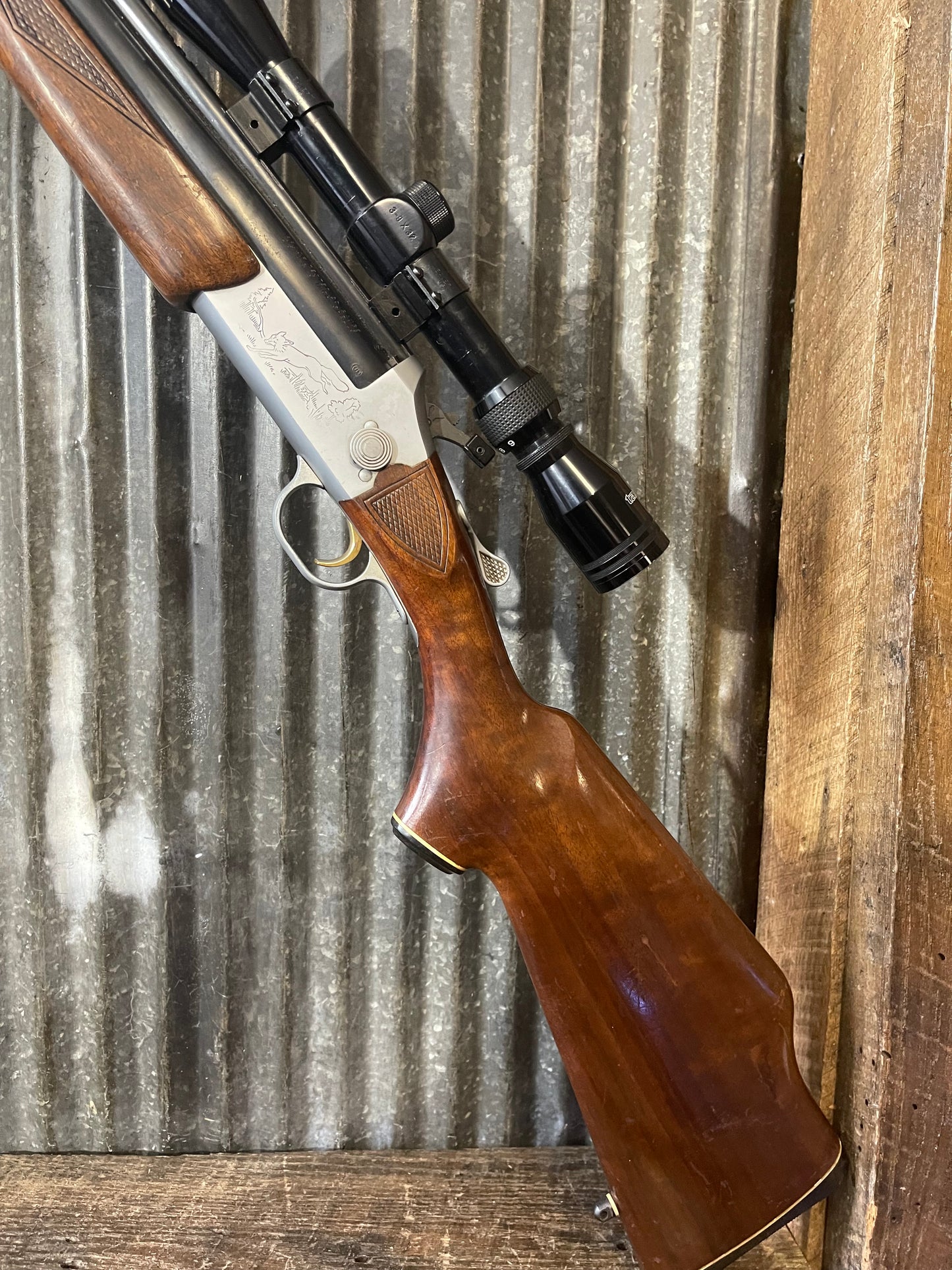 Savage Model 24B-DL Deluxe .22 Magnum / 20 Gauge Over-Under Combination Gun – Scoped