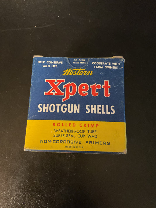 Vintage Western Xpert 16 Gauge Shotgun Shells — Full Box of 25