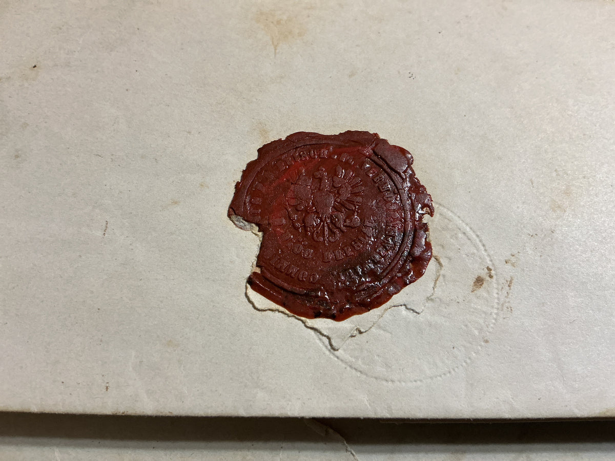 1876 Imperial German Folded Letter & Cover-Breslau to Janowitz-Church Correspondence-Wax Sealed with Stamps