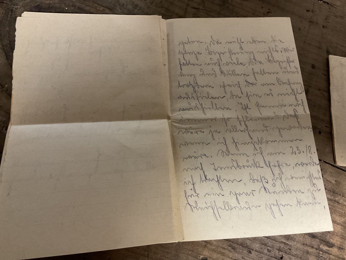 Original WWII German Feldpost Letter & Envelope-Zellendorf-Aug 1942