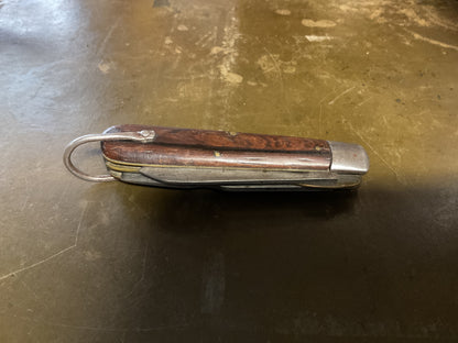 Utica Cutlery Co. Folding Pocket Knife with Wood Handle