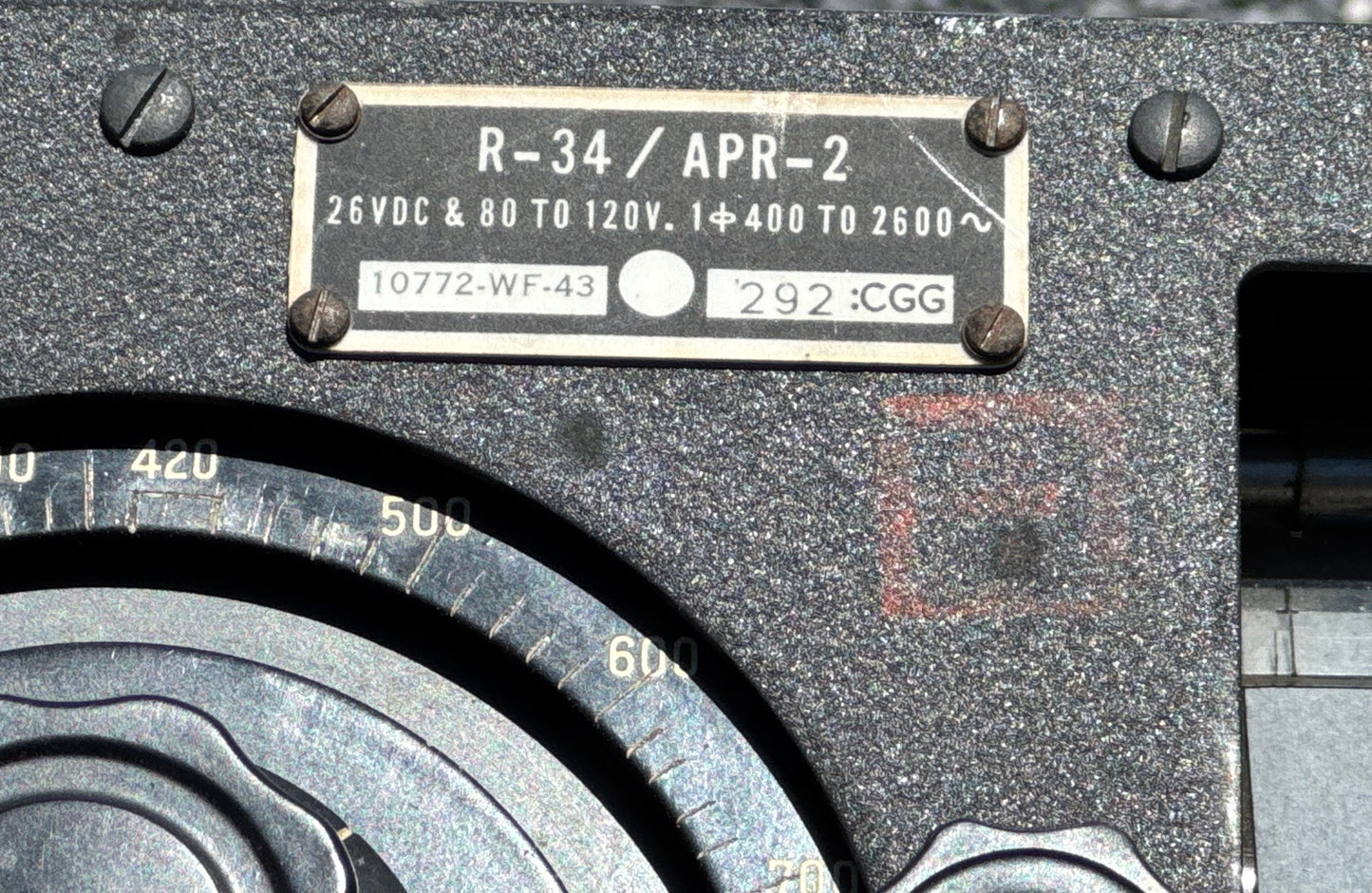 WWII-era U.S. military R-34/APR-2 receiver