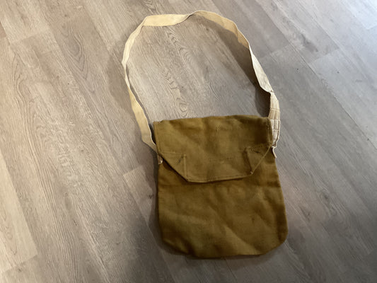 WWII Burlap Gas Mask Bag