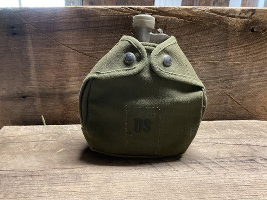 Vintage U.S. Army Artic Issue Carellon Metal Canteen with Cover