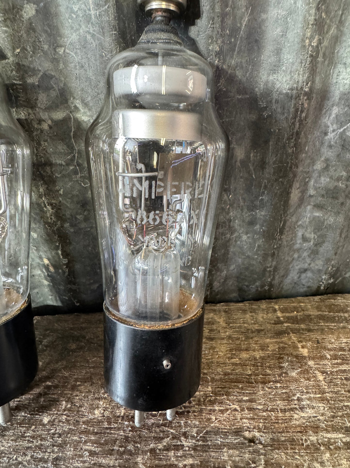 Vintage Amperex 866A Mercury-Vapor Rectifier Tubes – Lot of 3 – Large Industrial/Radio Vacuum Tubes