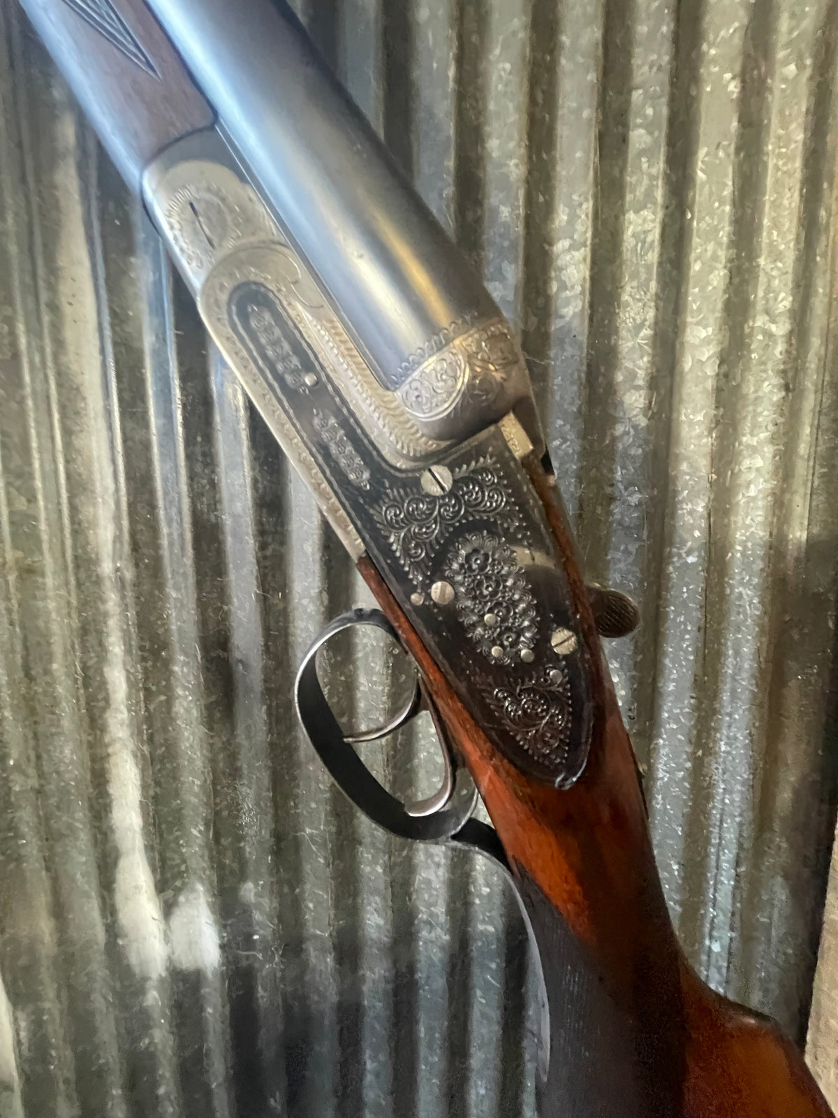 F. de Zabala Hermanos Eibar Spain 12 Gauge Side-by-Side Double Barrel Shotgun – Engraved Receiver – Double Triggers