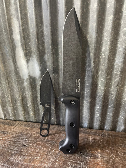 KA-BAR Becker BK7 Combat Utility & BK14 Eskabar Knife Package — Boxes, Sheaths, Paperwork & Custom Kydex Sheath