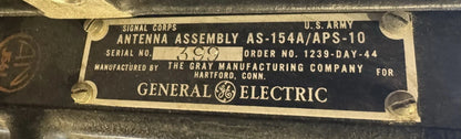 WWII / Korean War Era General Electric AS-154A/APS-10 Radar Antenna Assembly