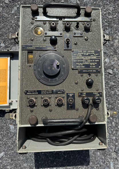 WWII-era U.S. Navy Bureau of Ships CHZ-X60ABN Wavemeter-Oscillator