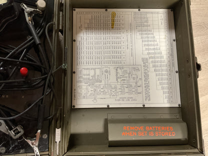 WWII US Signal Corps Test Set EE-65-G w/ Manual TM11-361-1944 Field Telephone Tester