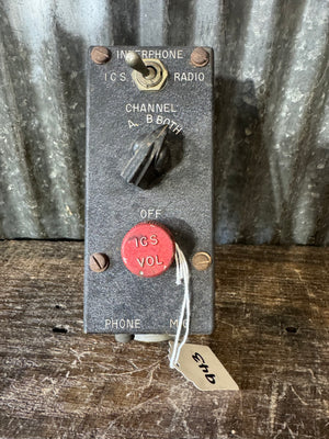 WWII U.S. Navy RL-9 Pilot’s Control Box Interphone Control Unit