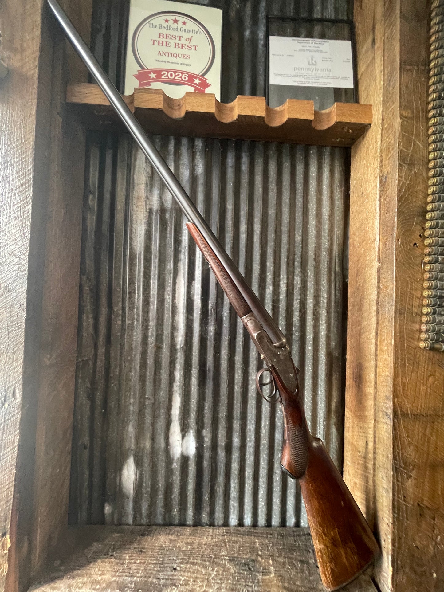 Crescent Arms “Plymouth” Side-by-Side Shotgun – 16 Gauge