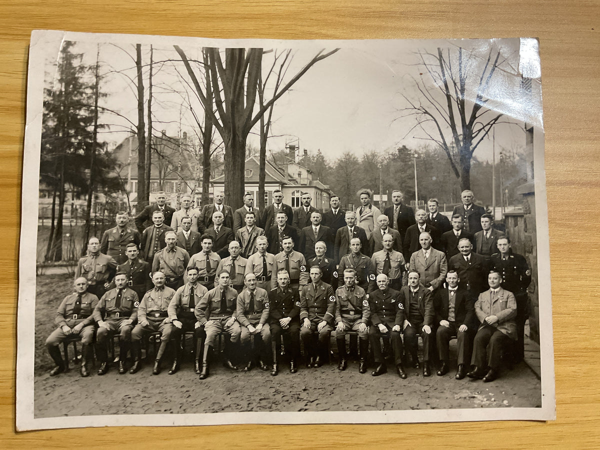 Original 1930’s German SA/NADAP Large Group Photo-Agfa-Lupe’s Paper-Framed