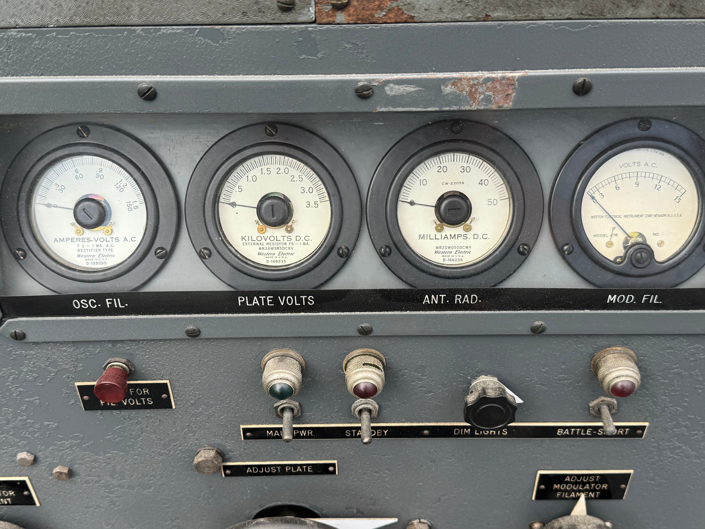 Large WWII-era radar/electronics transmitter cabinet