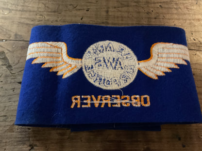 WWII U.S. Army Air Force’s AWS Observer Armband