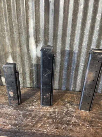 WWII Thompson Submachine Gun Magazine Lot – Seymour Products Co. – (2) 30-Round & (1) 20-Round Magazine