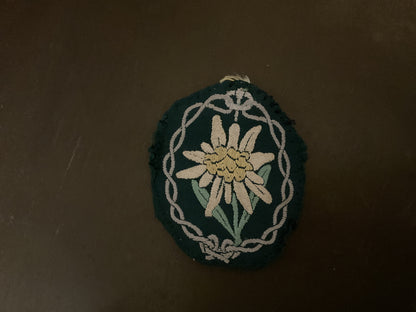 WWII German Edelweiss Mountain Troops Sleeve Patch