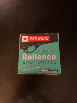 Vintage Red Head Reliance 12 Gauge Shot Shells — Full Box of 25
