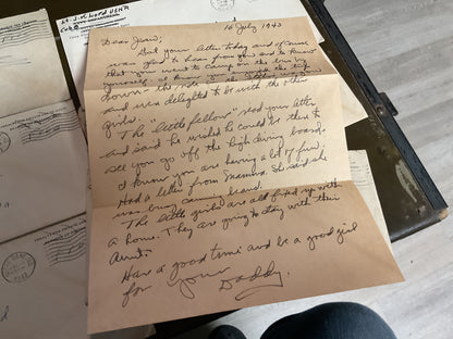 WWII Letters Home from Same author (Daddy) to daughter (Jean)