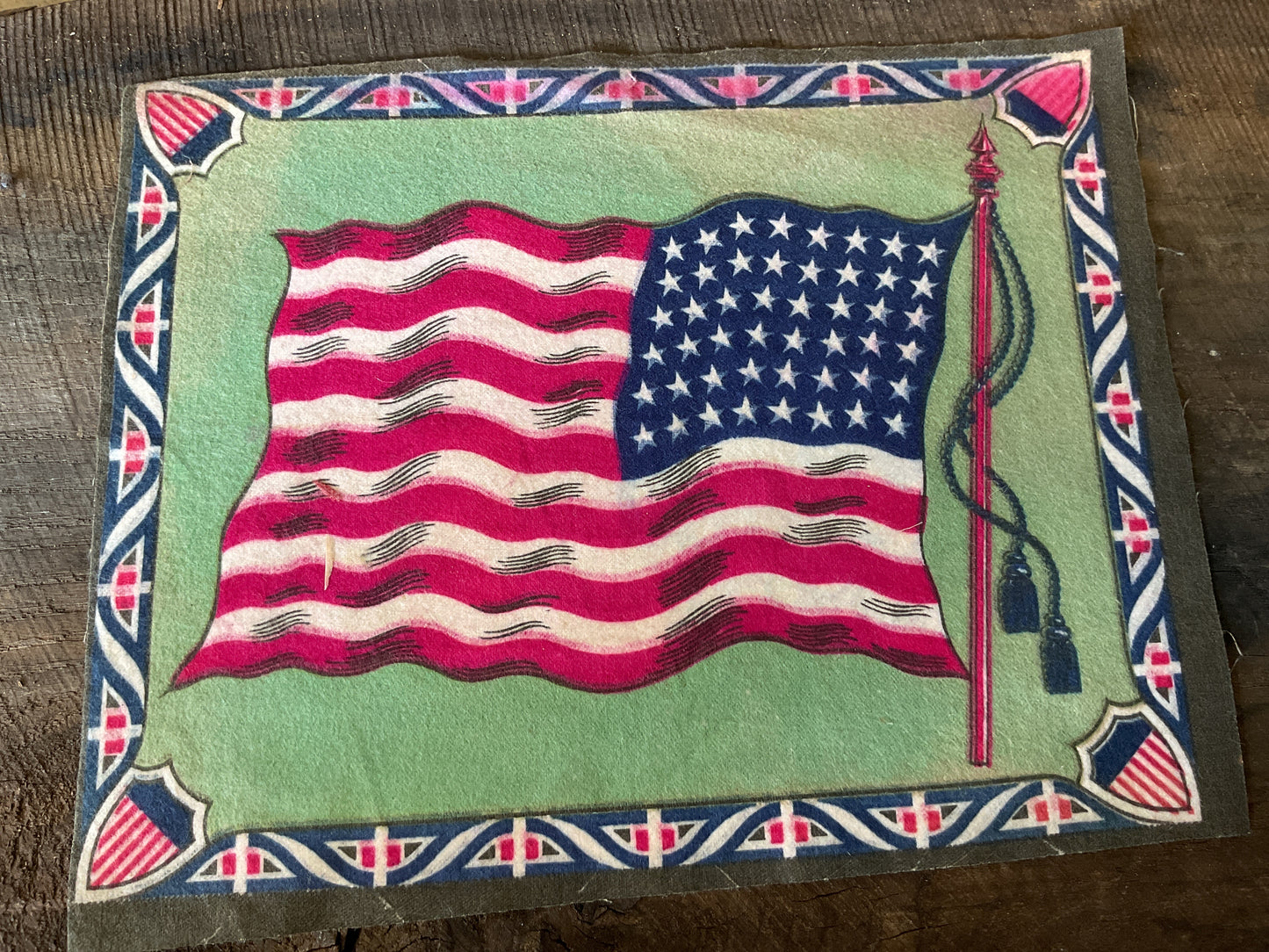 WWI Tobacco Felt Flag (approx 11x8)