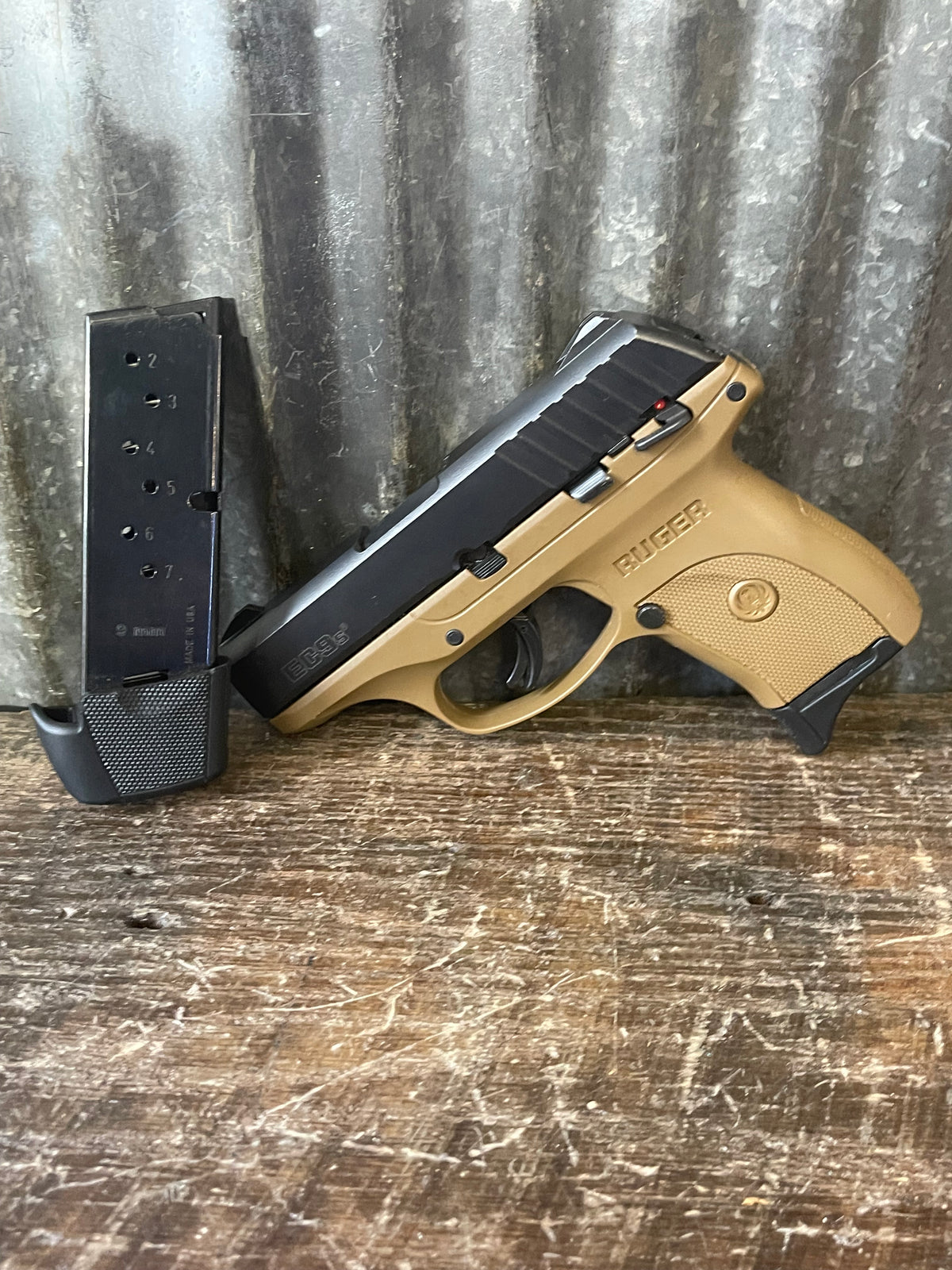 Ruger EC9s 9mm – FDE/Tan Frame – Extended Magazine – Good Used Condition