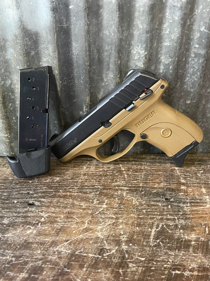 Ruger EC9s 9mm – FDE/Tan Frame – Extended Magazine – Good Used Condition