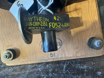 Vintage Raytheon JAN-CRP-2J51 Tunable Radar Magnetron with Mounting Board