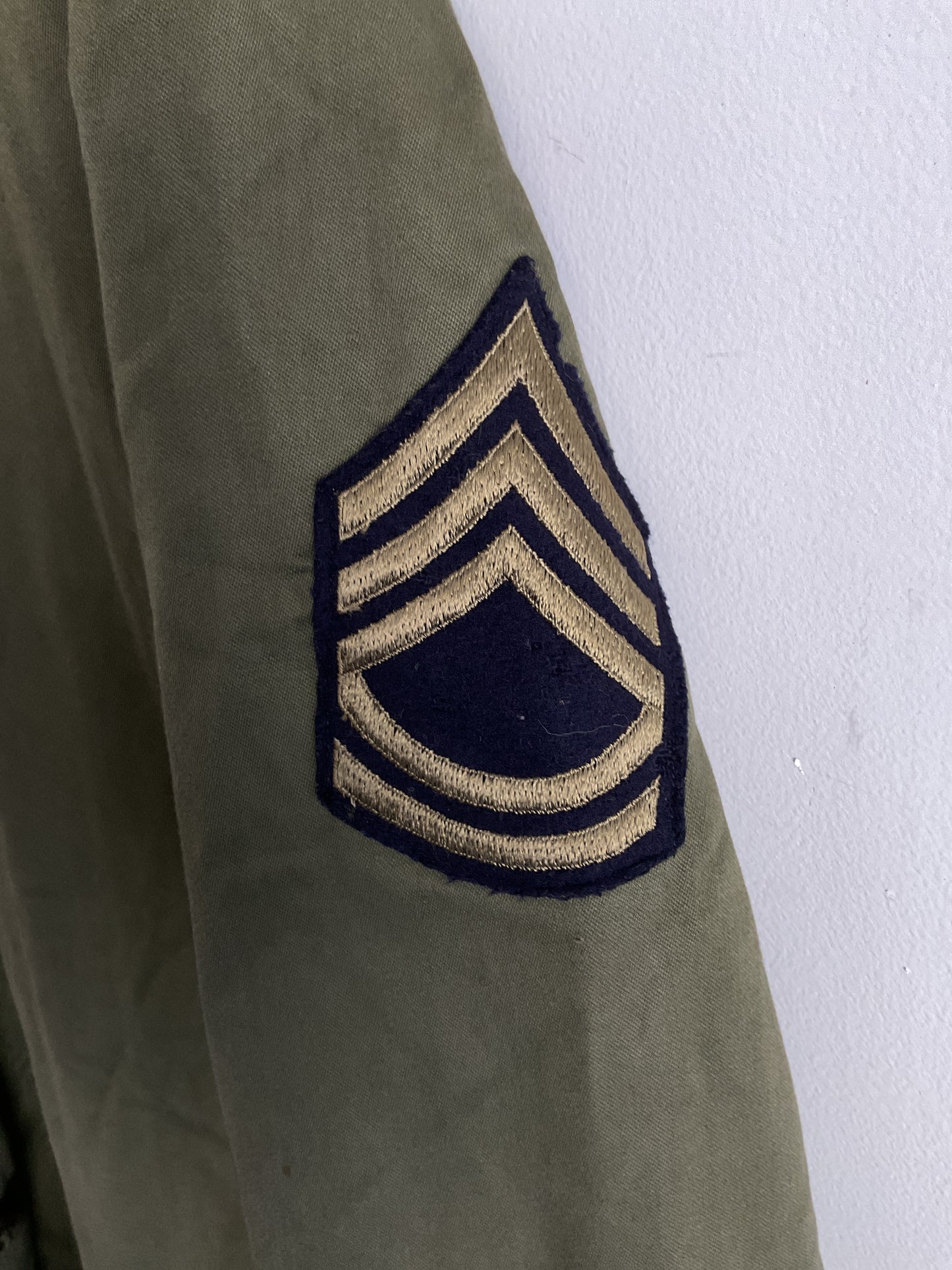 Korean War-Era U.S. Army 2nd Infantry Division Overcoat - Sergeant Rank - Size Regular/Medium