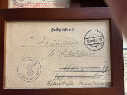 Original WWII German Third Reich Document & Postal Collection-8 Piece Group