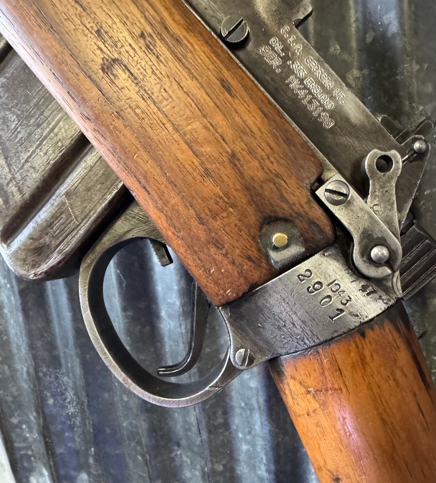 Original WWII British Lee-Enfield No.4 Mk I rifle 1943 W/ Bayonet