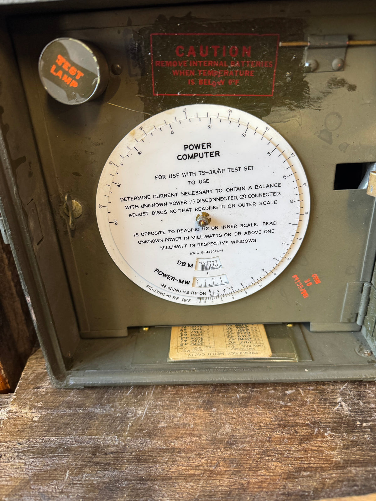 WWII TS-3A/AP Radar Test Set with Canvas Carrying Bag & Power Computer