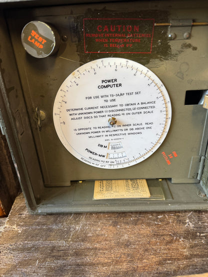 WWII TS-3A/AP Radar Test Set with Canvas Carrying Bag & Power Computer