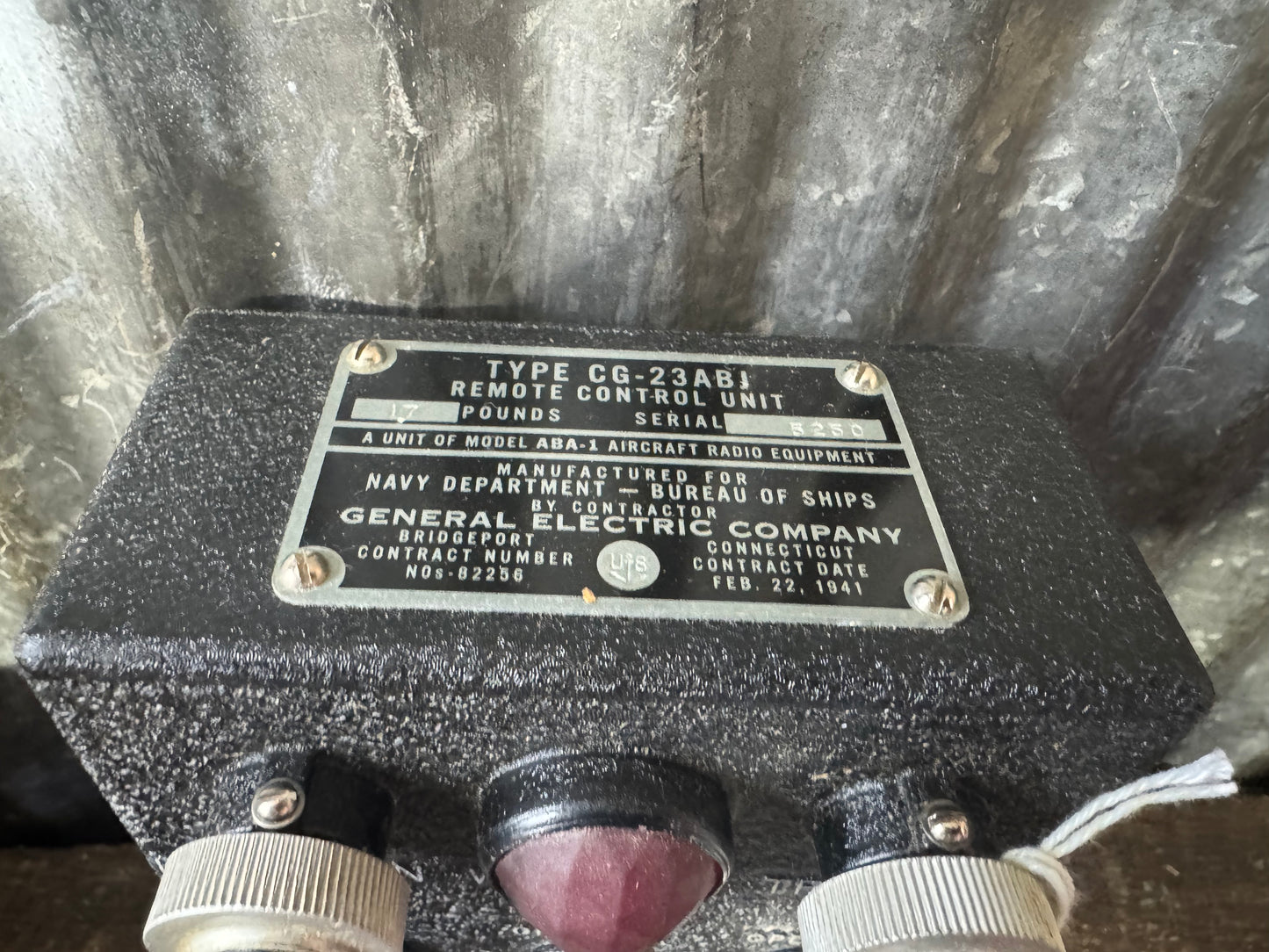 WWII U.S. Navy Type CG-23ABJ Remote Control Unit