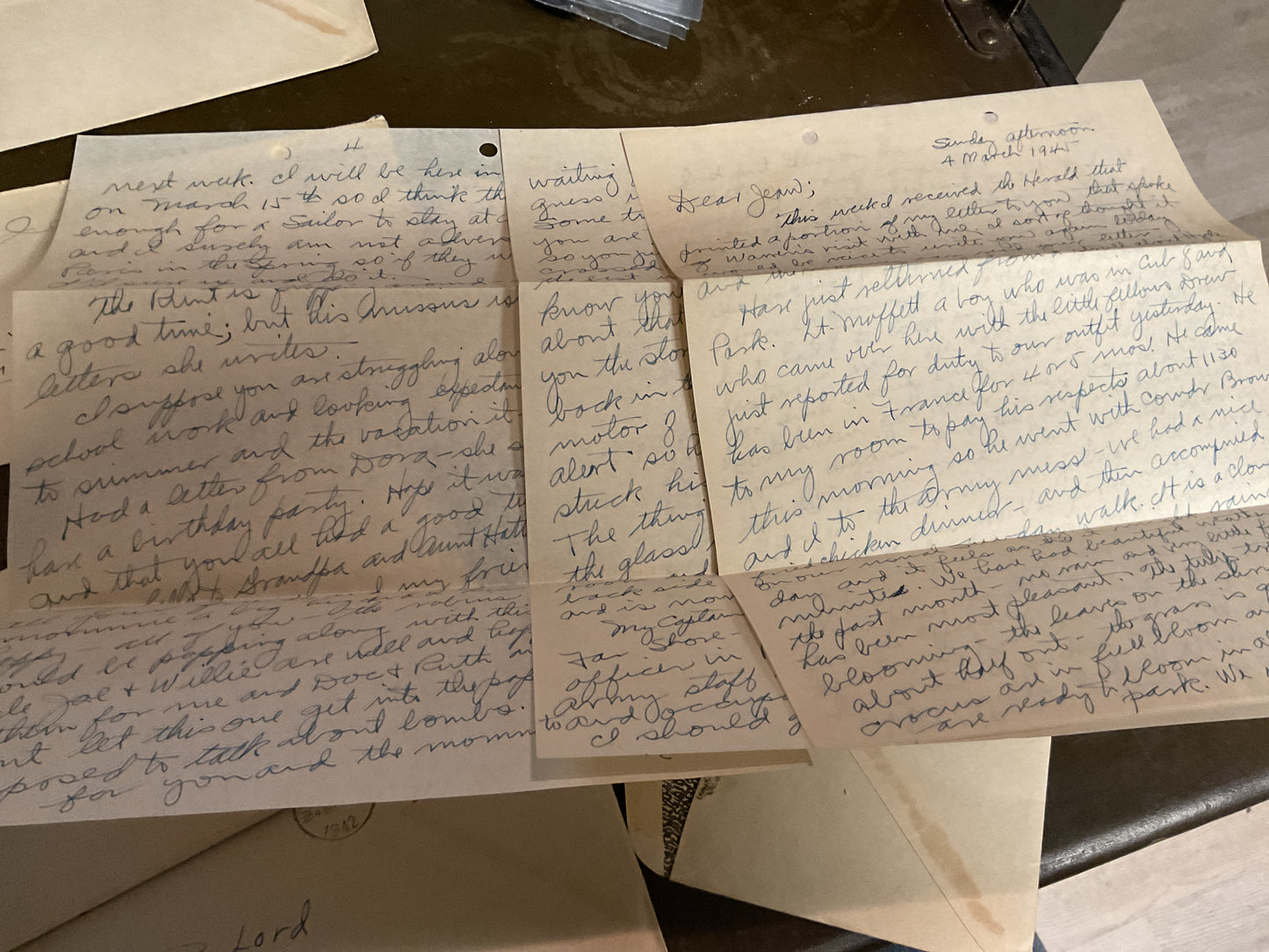 WWII Letters Home from Same author (Daddy) to daughter (Jean)
