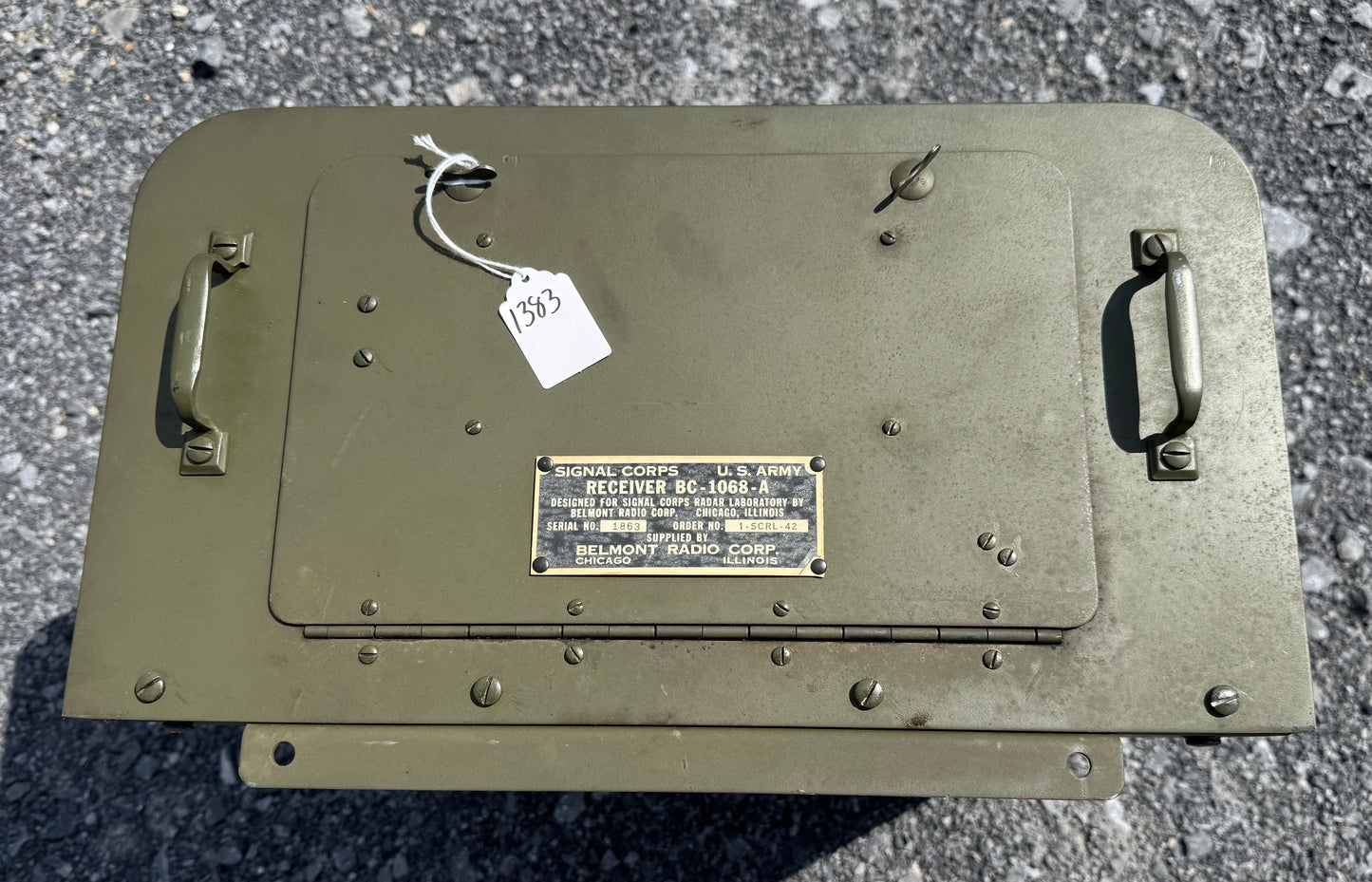 WWII U.S. Army Signal Corps Receiver BC-1068-A