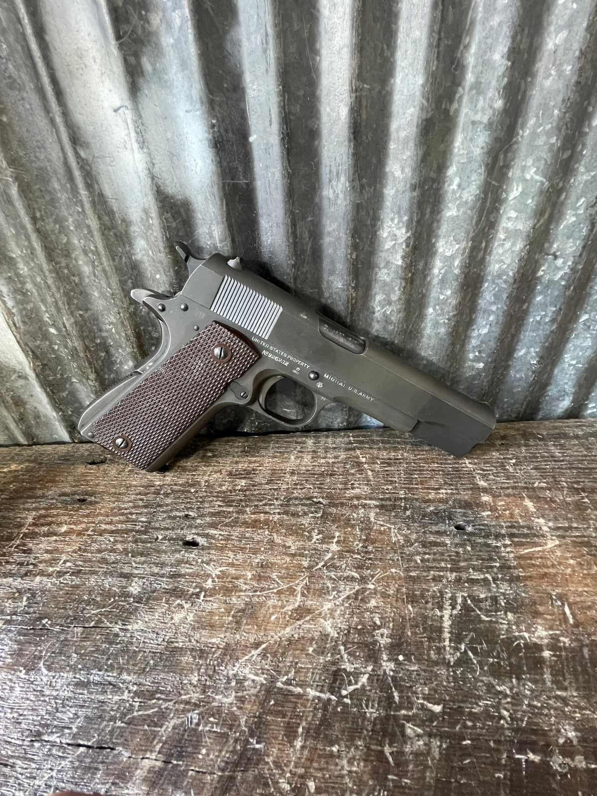 1942 Colt M1911A1 U.S. Army .45 ACP – WWII British Lend-Lease – British Proofed – 3 WWII Magazines