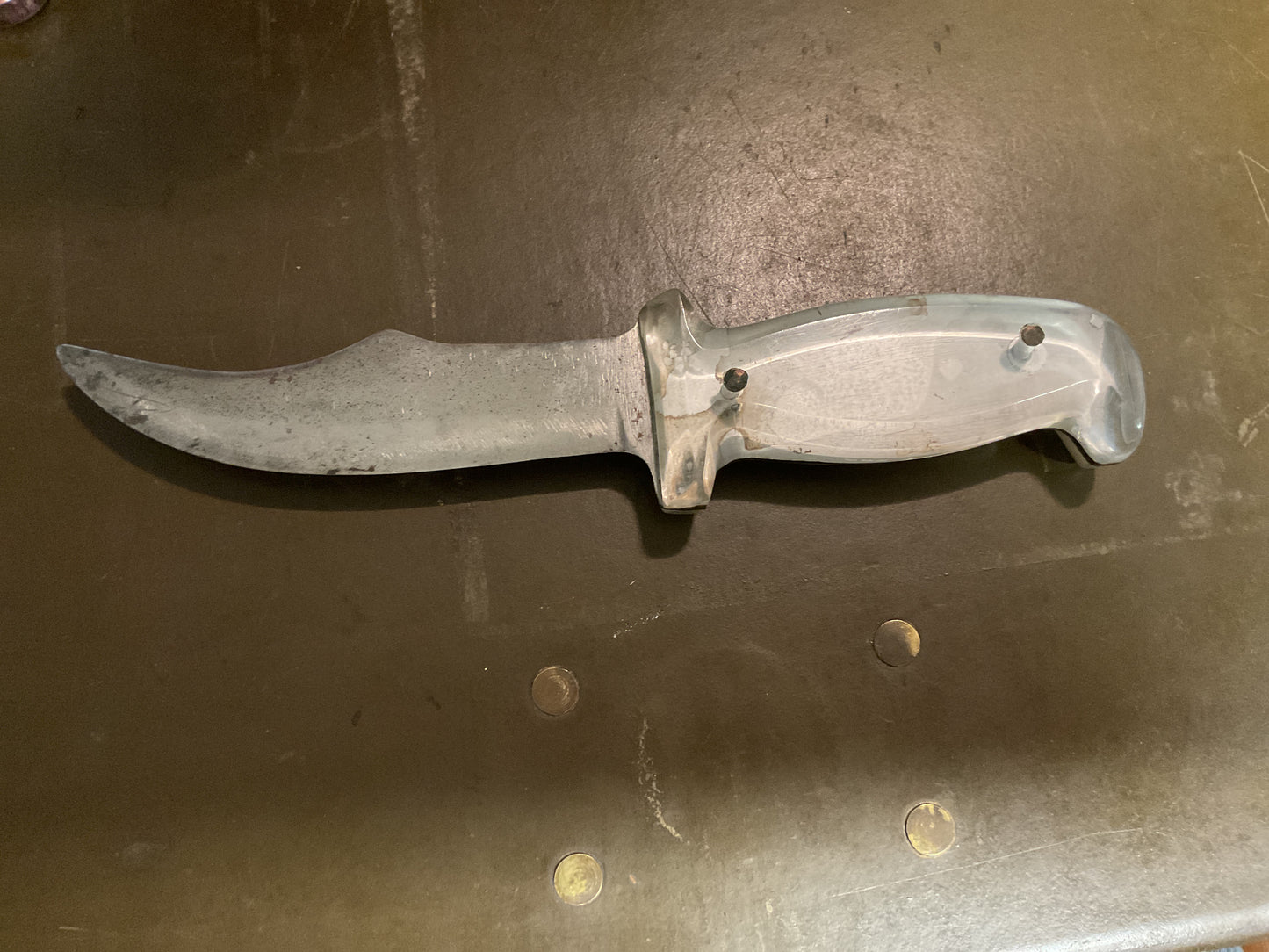 WWII Theatre Knife silver & clear cover no sheath