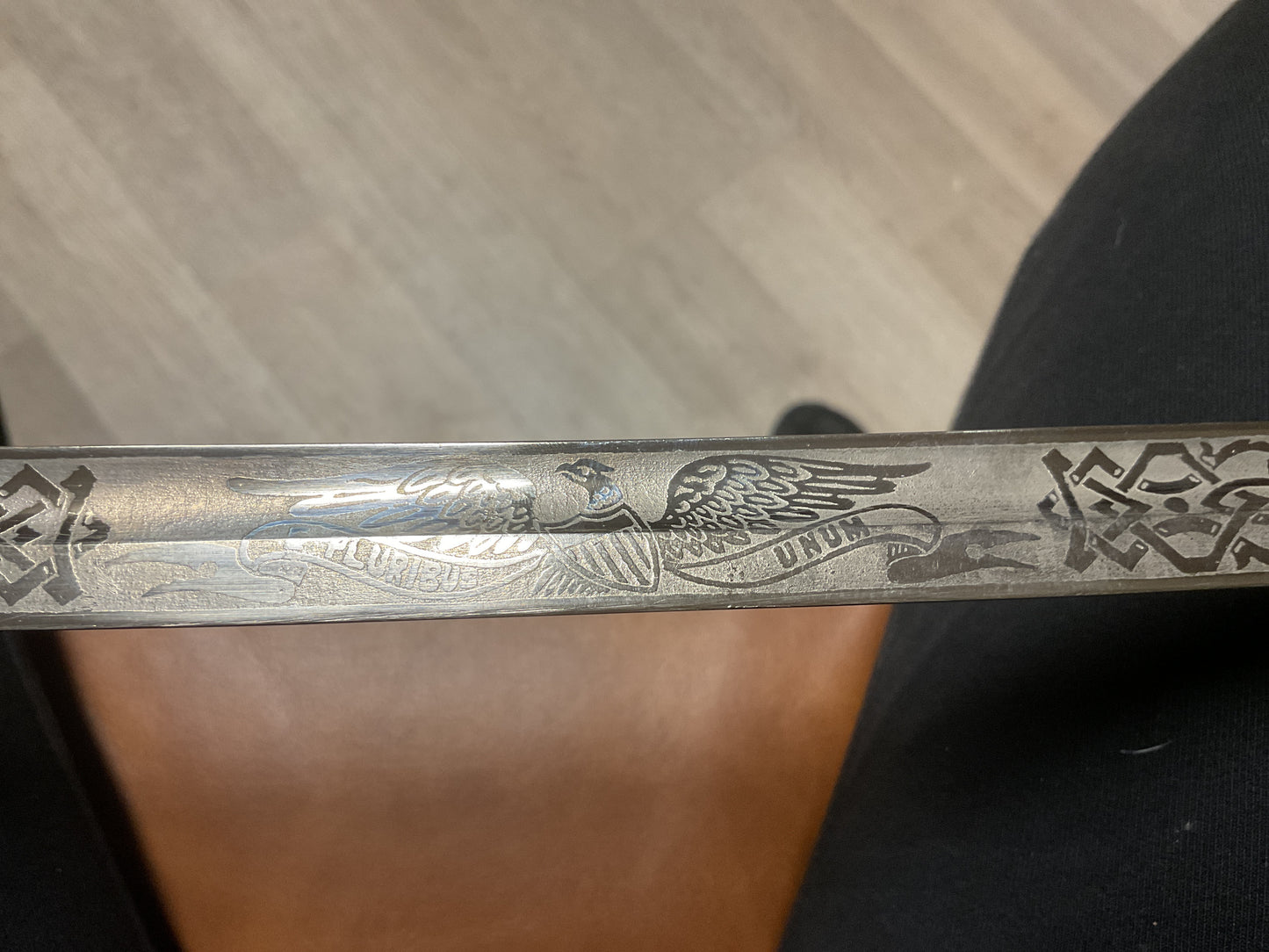 Antique U.S.Officer’s Saber Sword-Dehn & Co Baltimore-Etched Blade With Scabbard