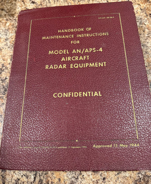 WWII AN/APS-4 Aircraft Radar Maintenance Manual – 1944 Dated