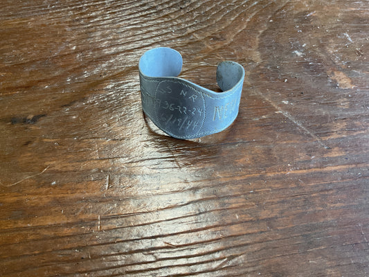 WWII Named ID Bracelet USNR 6/19/1944 New Guinea