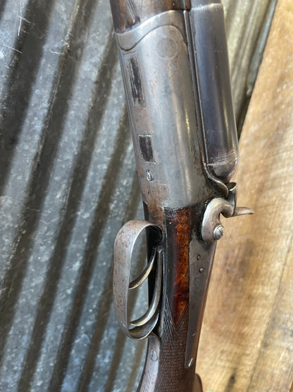 H. Pieper Belgium Hammer Double Combination Gun – 12 Gauge / .38-55