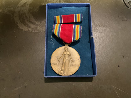 WWII Victory Medal & Ribbon in Box