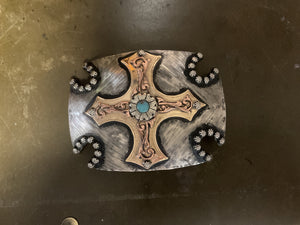 Ornate Cross Belt Buckle